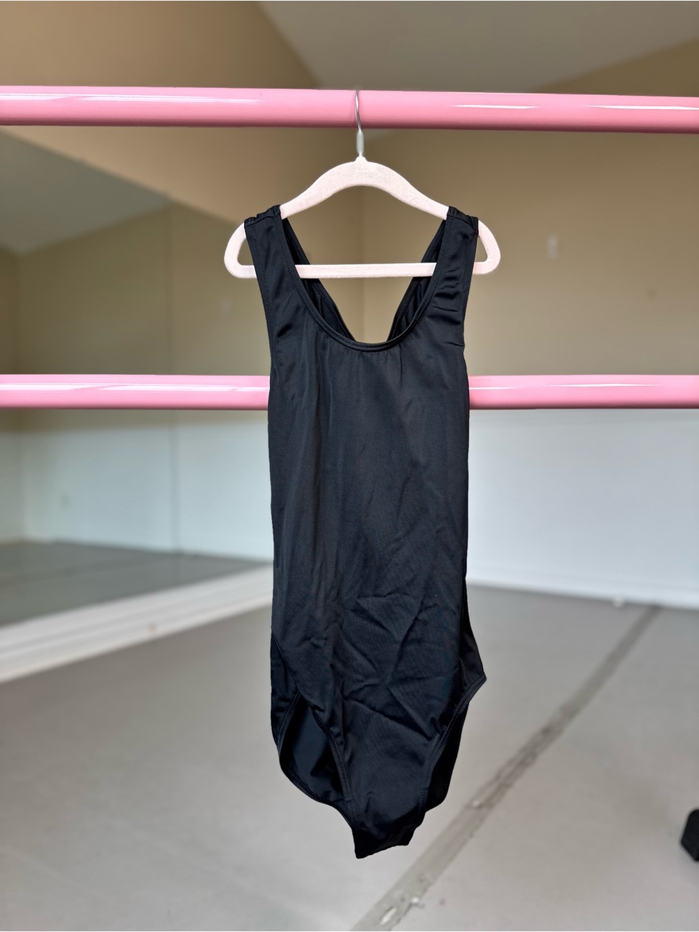 balera Black Scoop-Back Dance Leotard